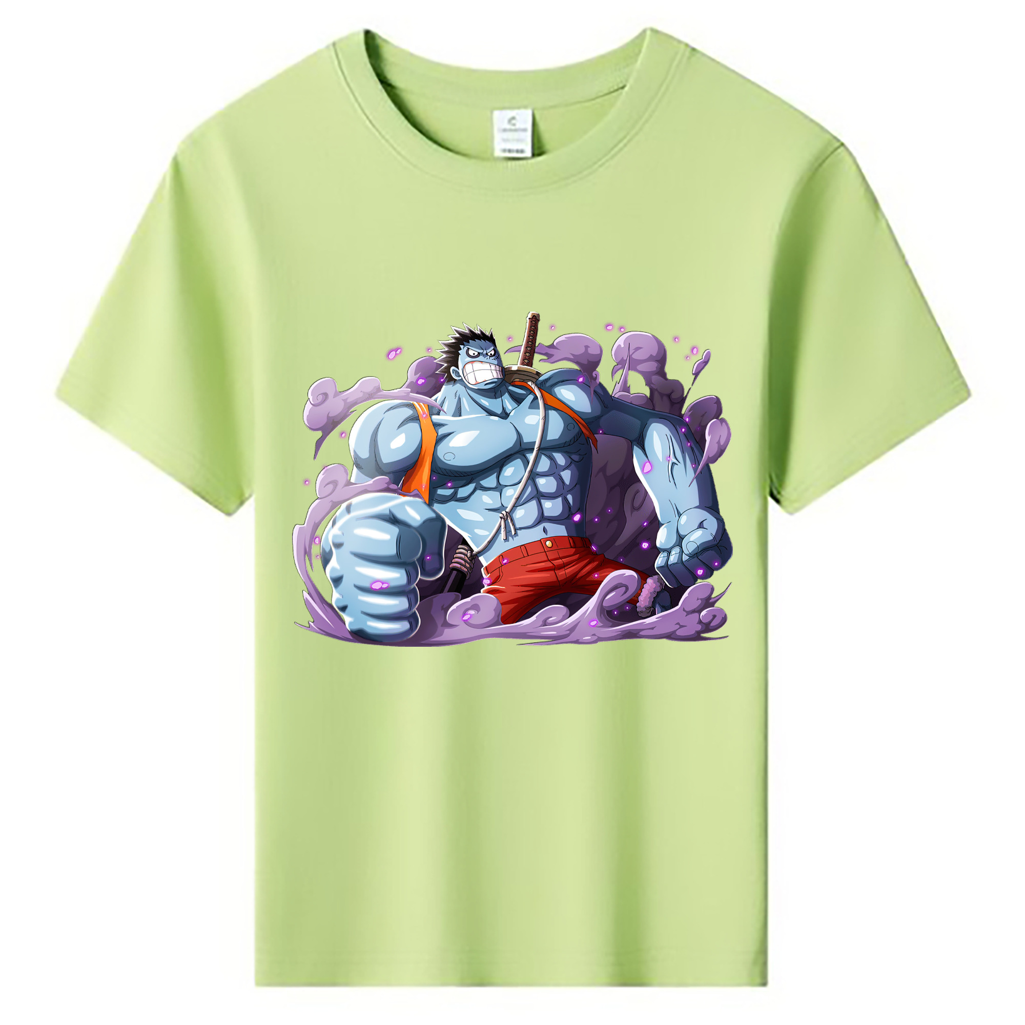 ワンピース モンキー・D・ルフィ ONE PIECE Monkey D. Luffy 綿100％キッズTシャツ（フロントプリント）
